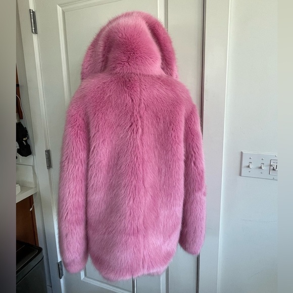 J.Crew Collection faux fur coat in hibiscus size XS XXS - Picture 12 of 16